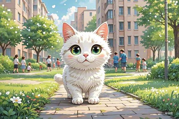 在小区玩耍